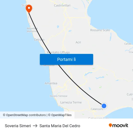 Soveria Simeri to Santa Maria Del Cedro map