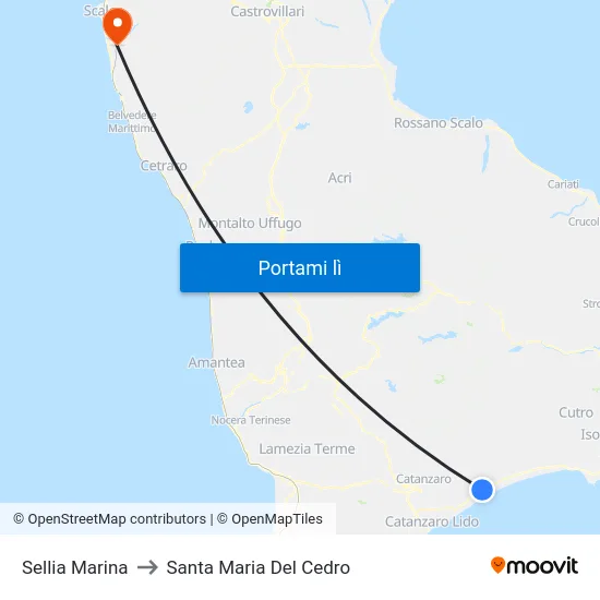 Sellia Marina to Santa Maria Del Cedro map