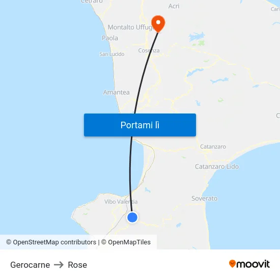 Gerocarne to Rose map