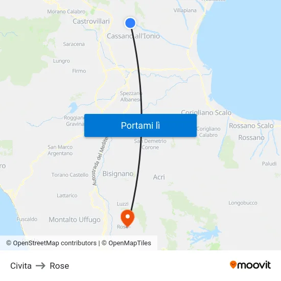 Civita to Rose map