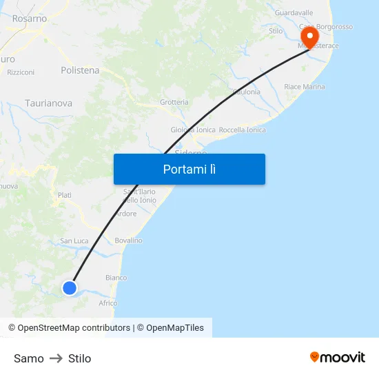 Samo to Stilo map