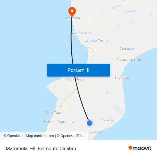 Mammola to Belmonte Calabro map