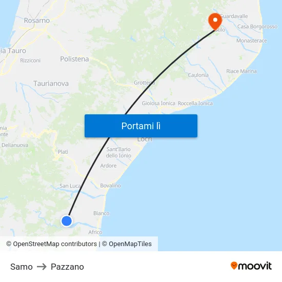 Samo to Pazzano map