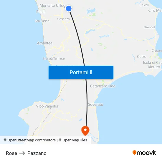 Rose to Pazzano map