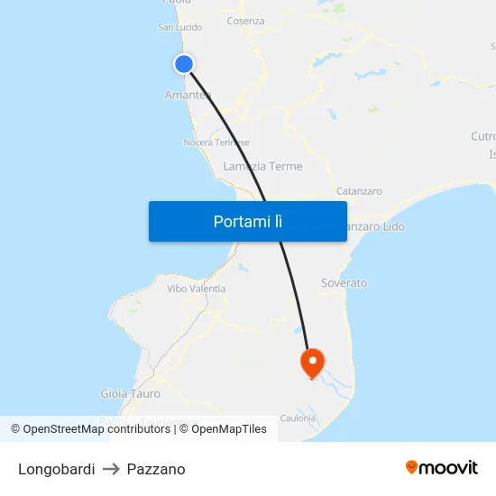 Longobardi to Pazzano map