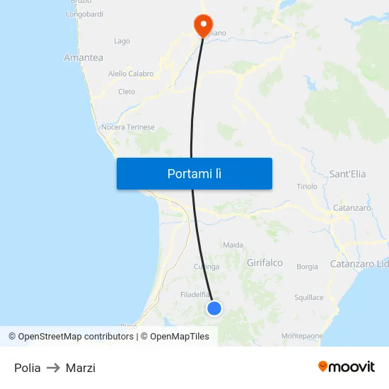 Polia to Marzi map