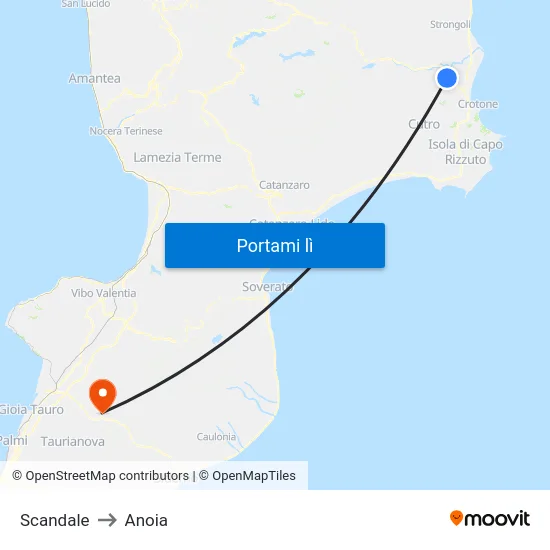 Scandale to Anoia map