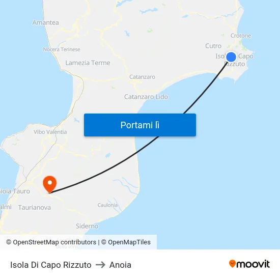 Isola Di Capo Rizzuto to Anoia map