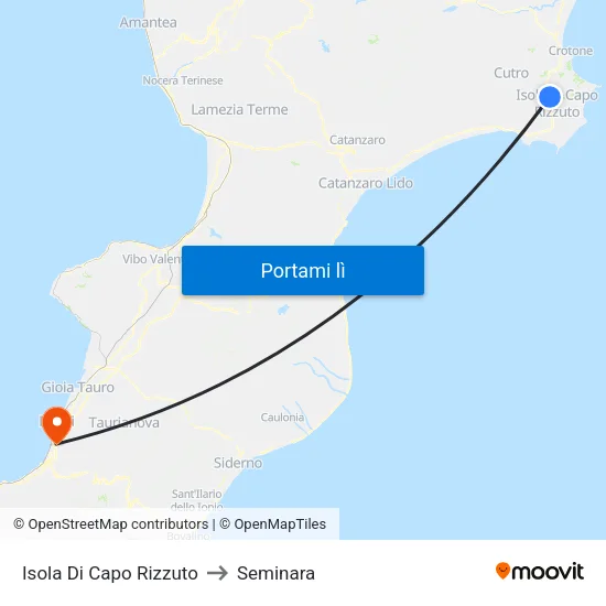 Isola Di Capo Rizzuto to Seminara map