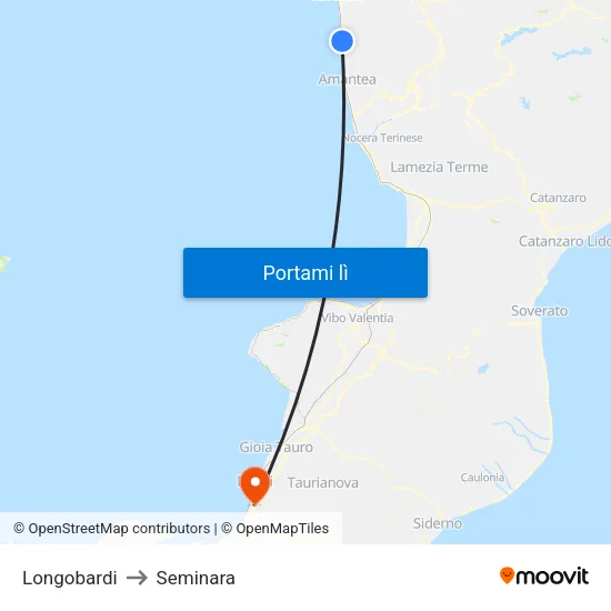 Longobardi to Seminara map