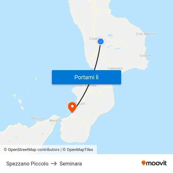 Spezzano Piccolo to Seminara map