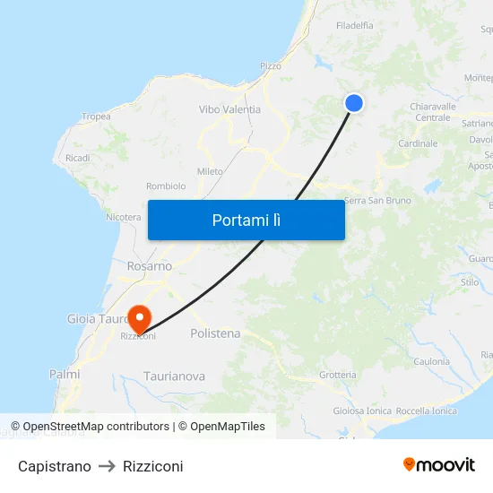 Capistrano to Rizziconi map