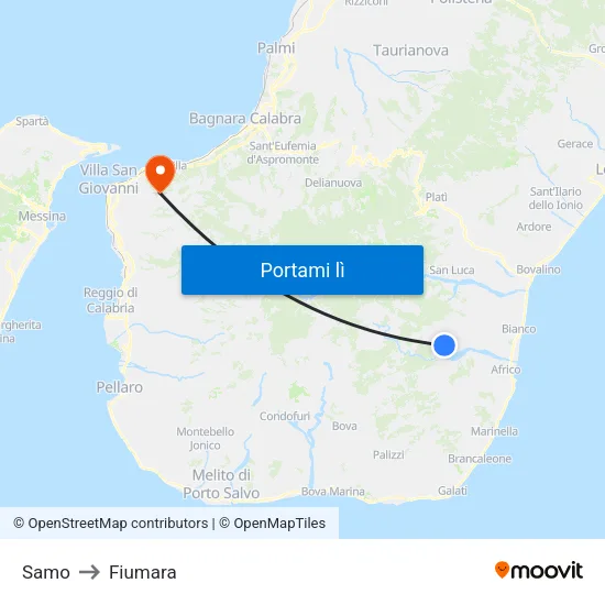 Samo to Fiumara map