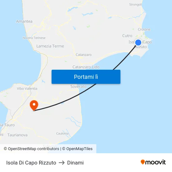 Isola Di Capo Rizzuto to Dinami map