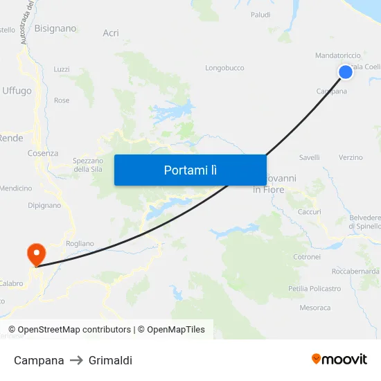 Campana to Grimaldi map