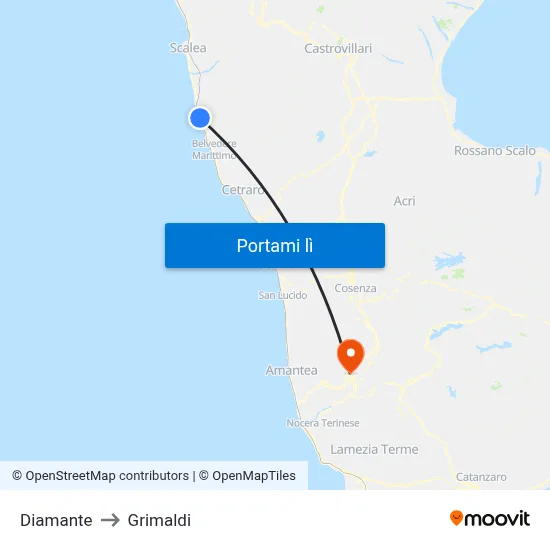 Diamante to Grimaldi map