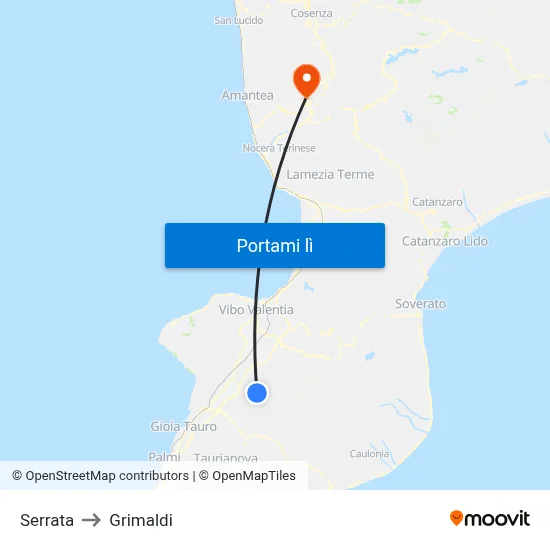 Serrata to Grimaldi map