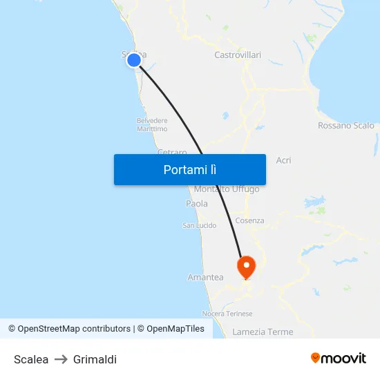 Scalea to Grimaldi map