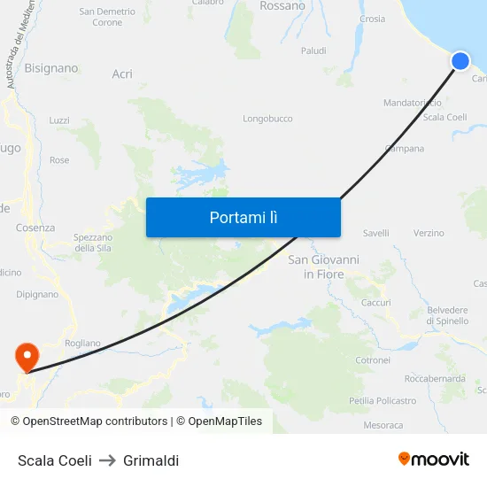 Scala Coeli to Grimaldi map