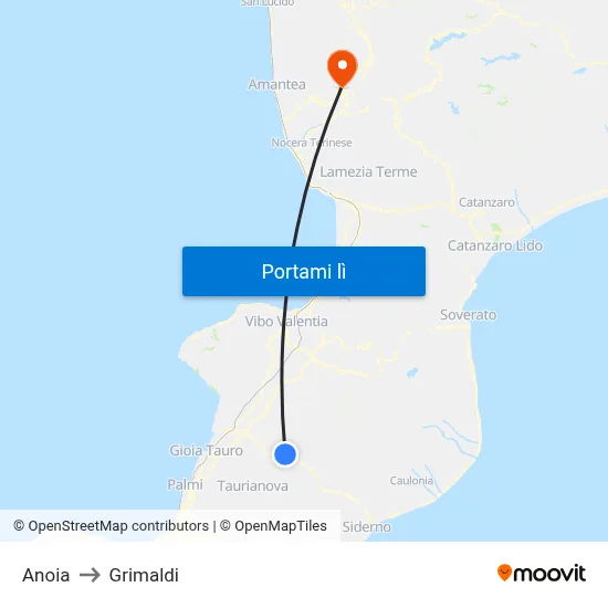 Anoia to Grimaldi map