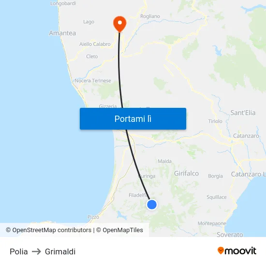 Polia to Grimaldi map