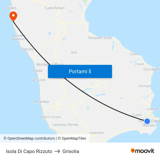 Isola Di Capo Rizzuto to Grisolia map