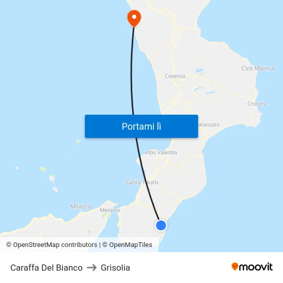 Caraffa Del Bianco to Grisolia map