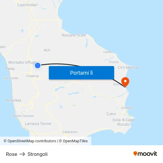 Rose to Strongoli map