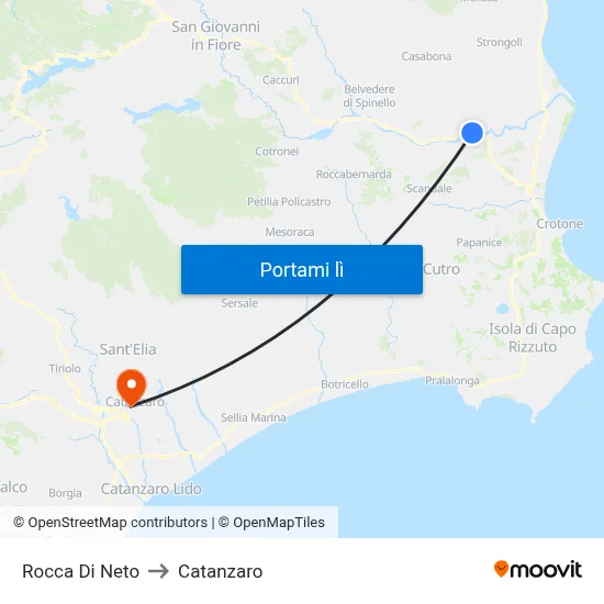 Rocca Di Neto to Catanzaro map
