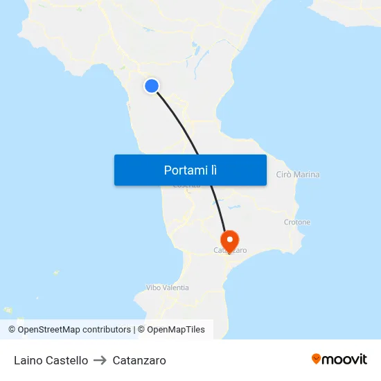 Laino Castello to Catanzaro map