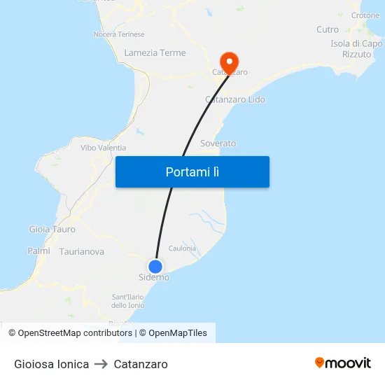 Gioiosa Ionica to Catanzaro map