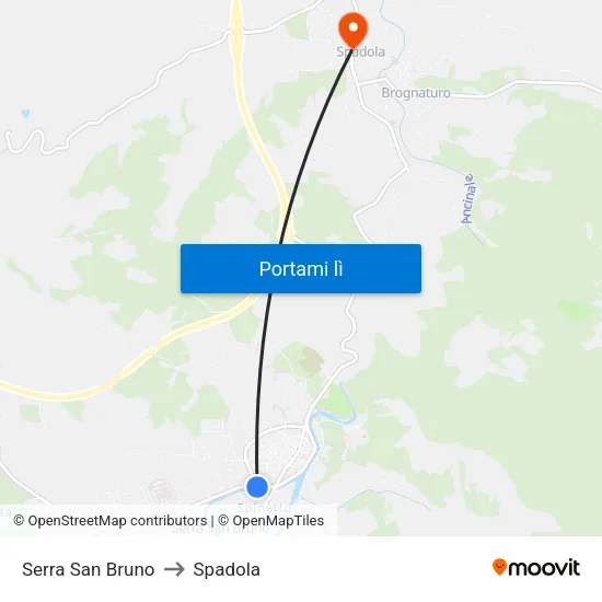 Serra San Bruno to Spadola map