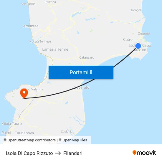 Isola Di Capo Rizzuto to Filandari map