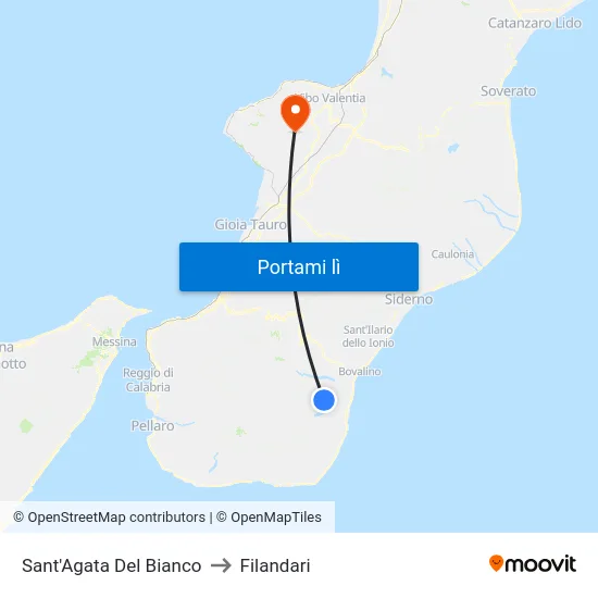 Sant'Agata Del Bianco to Filandari map