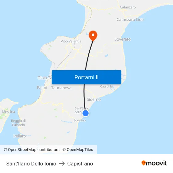 Sant'Ilario Dello Ionio to Capistrano map