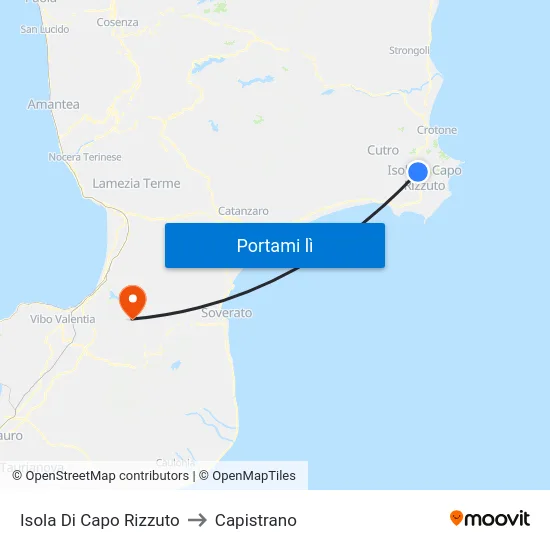 Isola Di Capo Rizzuto to Capistrano map