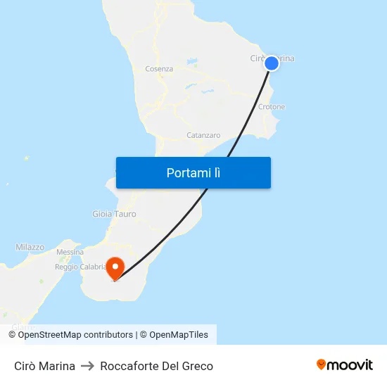 Cirò Marina to Roccaforte Del Greco map