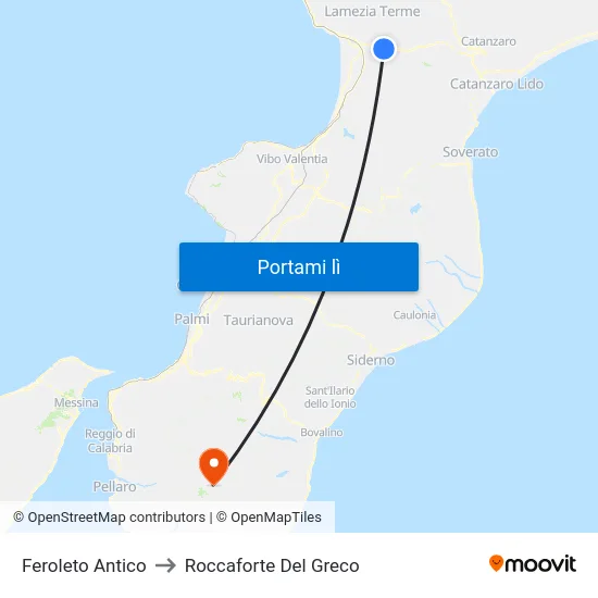 Feroleto Antico to Roccaforte Del Greco map