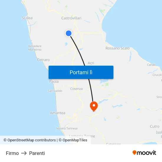 Firmo to Parenti map