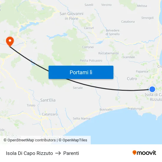 Isola Di Capo Rizzuto to Parenti map