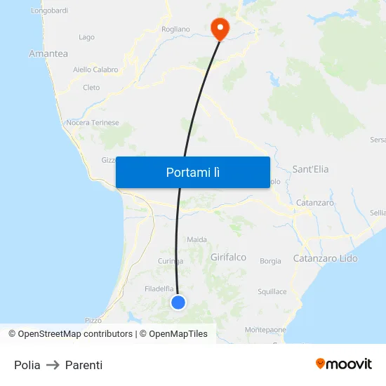 Polia to Parenti map