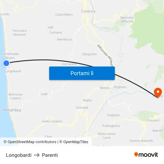 Longobardi to Parenti map
