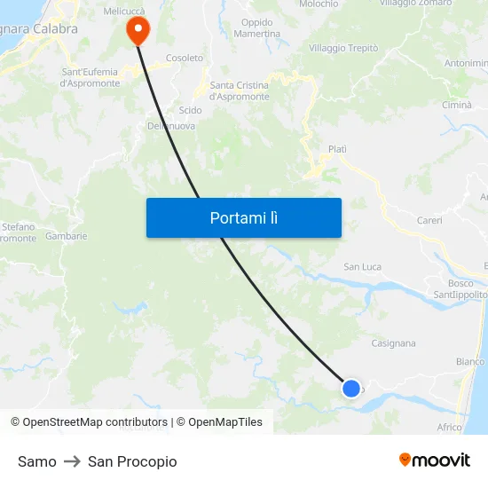 Samo to San Procopio map