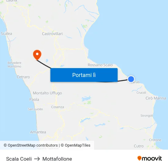 Scala Coeli to Mottafollone map