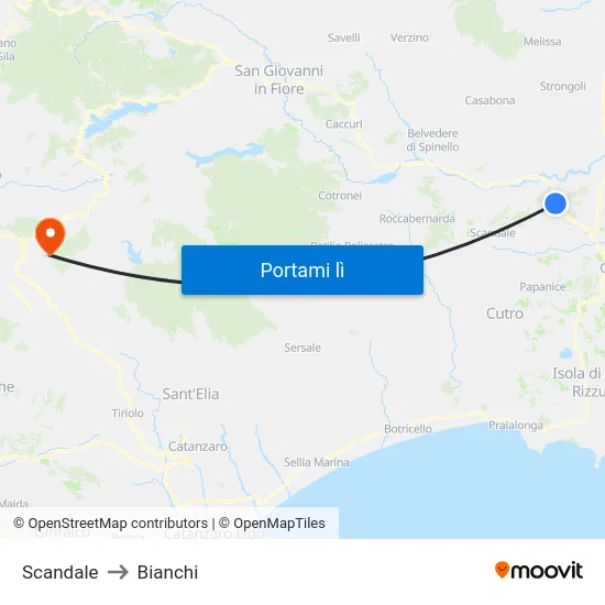 Scandale to Bianchi map