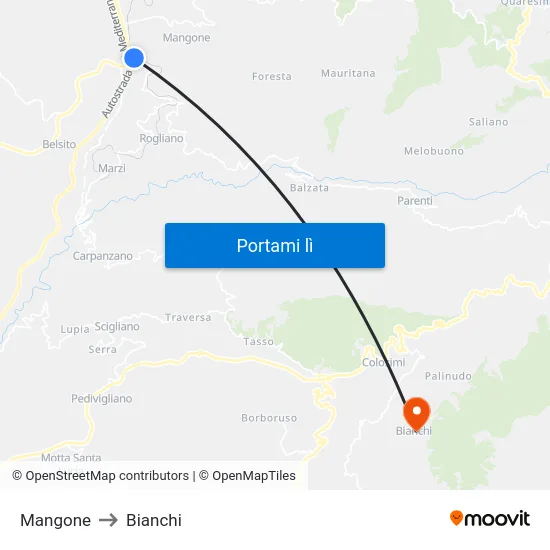 Mangone to Bianchi map