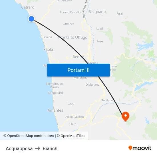 Acquappesa to Bianchi map