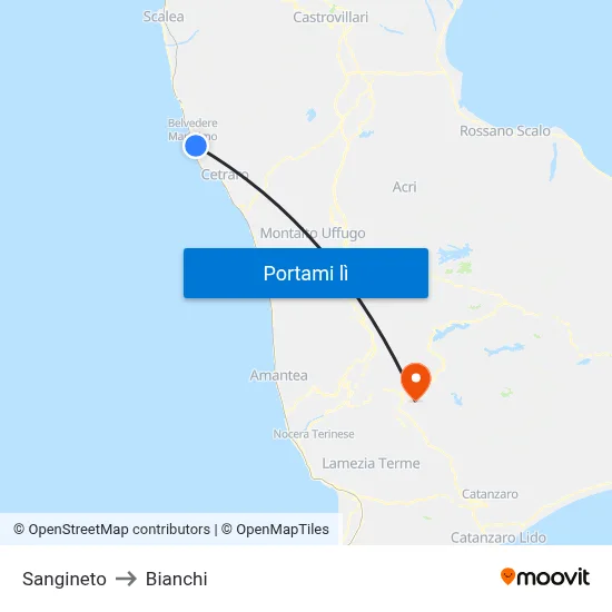 Sangineto to Bianchi map