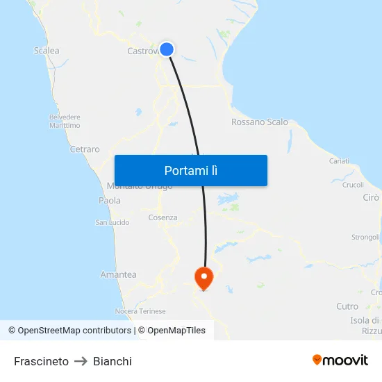 Frascineto to Bianchi map