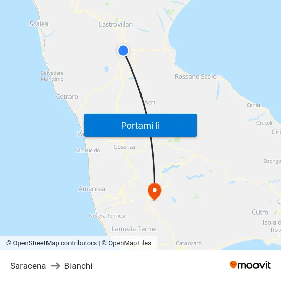 Saracena to Bianchi map